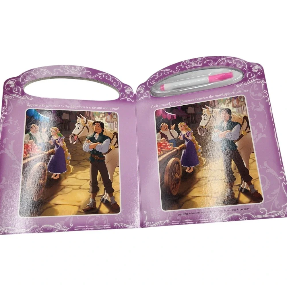 Disney Princess Write-and-Erase Look &‎ Find Wipe Clean Learning Board 20 Pages - Picture 9 of 14
